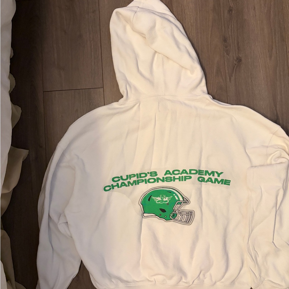 Boys Lie White Hoodie with Green Logo - Picture 2 of 2
